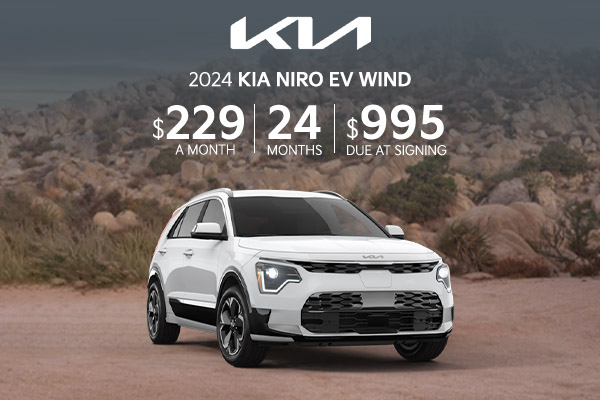 2024 Kia Niro EV Wind   Kia Lease Special:  $229 per month, 24 months $995 due at signing